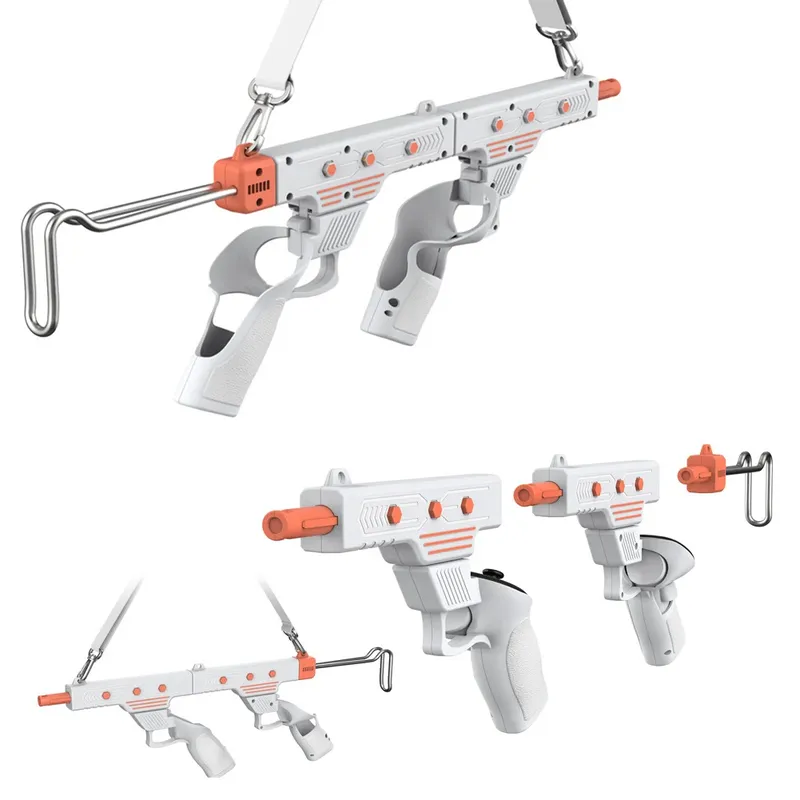 VR Gun Stock für Meta Quest 3/3S VR-Schießspielzubehör Enhanced Shooter Gaming Experience Controller-Griffe für Quest 3S/3