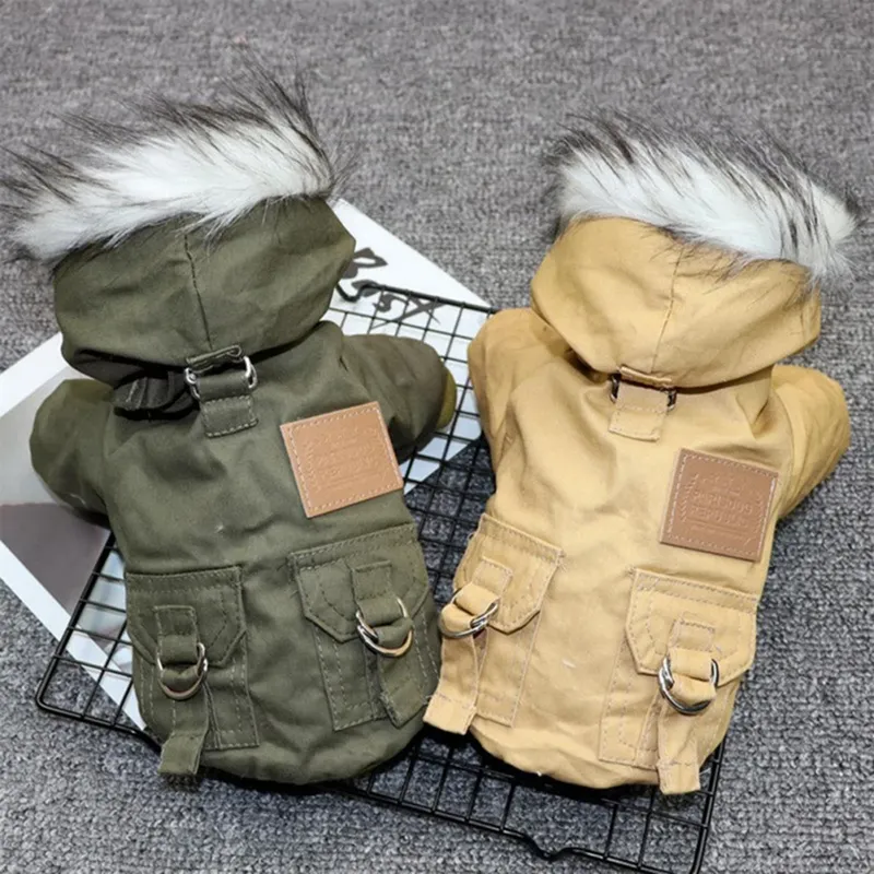 Winter-Welpen-Hundemantel für kleine und mittelgroße Hunde, verdickt, warm, Chihuahua, Yorkies, Kapuzenpullover, Haustierjacke, Kleidung