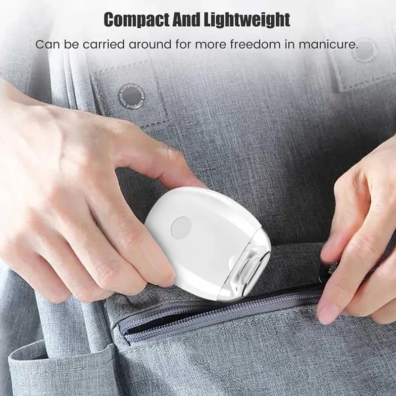 2-in-1 Elektrischer Nagelknipser mit LED-Licht, automatischer Nagelschleifer und -trimmer für Babys und Erwachsene, Mini-Maniküre-Werkzeug, Nagelpflege