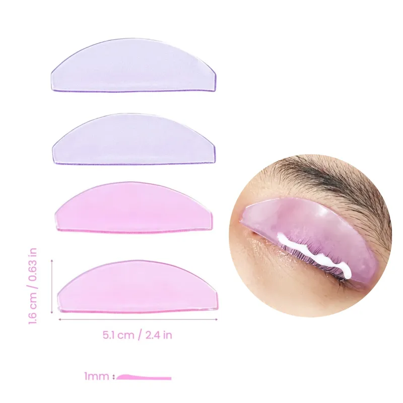 PERMANIA 2PC Silikon Lash Perm Pads Weichmachende Hebe Wimpern Stange Schild Selbstklebende 3D Wimpern Curler Zubehör Make-Up-Tool