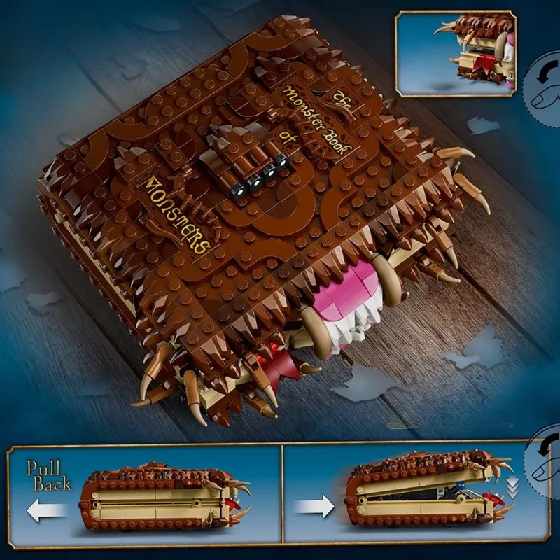 Chomping Monster Book of Monsters Modellbaustein-Set 76449, kompatibel mit Legoed Partikeln, geeignet für Weihnachtsgeschenke