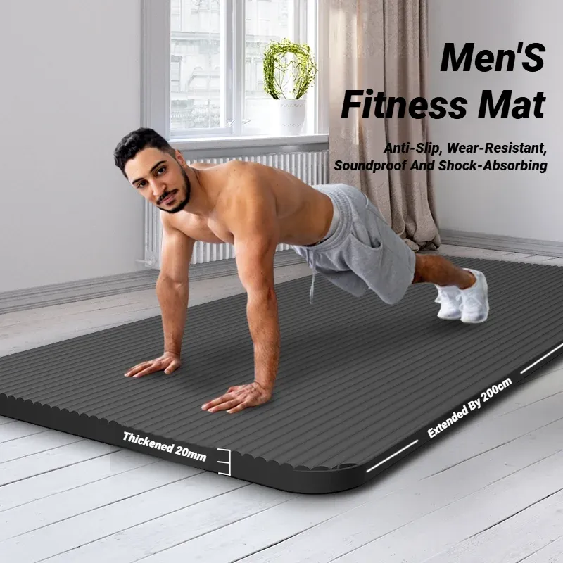 Universelles Herren-Zweiteiler-Set Hochwertige Extra Dicke NBR Rutschfeste Yogamatten für Fitness, Pilates, Fitnessstudio und Zuhause Geruchlos Sport