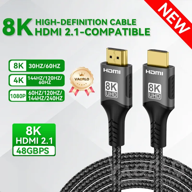 1/2/3/5M HDMI-kompatibles 2.1-Kabel Videokabel für PS5 Xbox Webcam Camcorder TV Box Fire Stick Laptop HDCP eARC 8K 60HZ 4K 120H