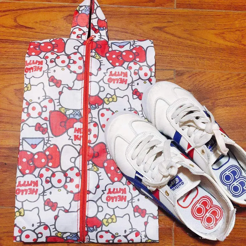 Süße Hello Kitty Schuhaufbewahrungstasche, wasserdicht, Staubbeutel, Schuhüberzug, feuchtigkeitsbeständig, Handtuch, Kleidung, Reise, Schuhtasche, Weihnachtsgeschenk