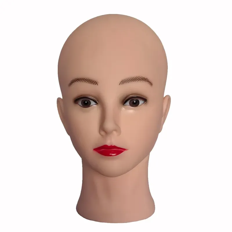 Professioneller Make-up-Puppenkopf, kahl, für die Herstellung von Perücken, Styling, Kappen, Friseurhüten, Kopfbedeckungen, Präsentationsständer
