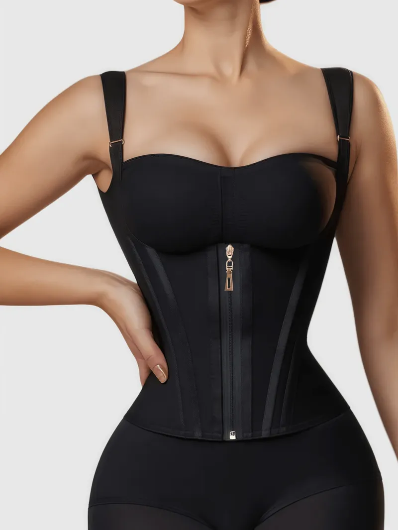 Frauen Latex Taille Trainer Korsett Bauch-steuer Body Shaper Shapewear Colombianas fajas Abnehmen Gürtel Zipper Flache Bauch Gürtel