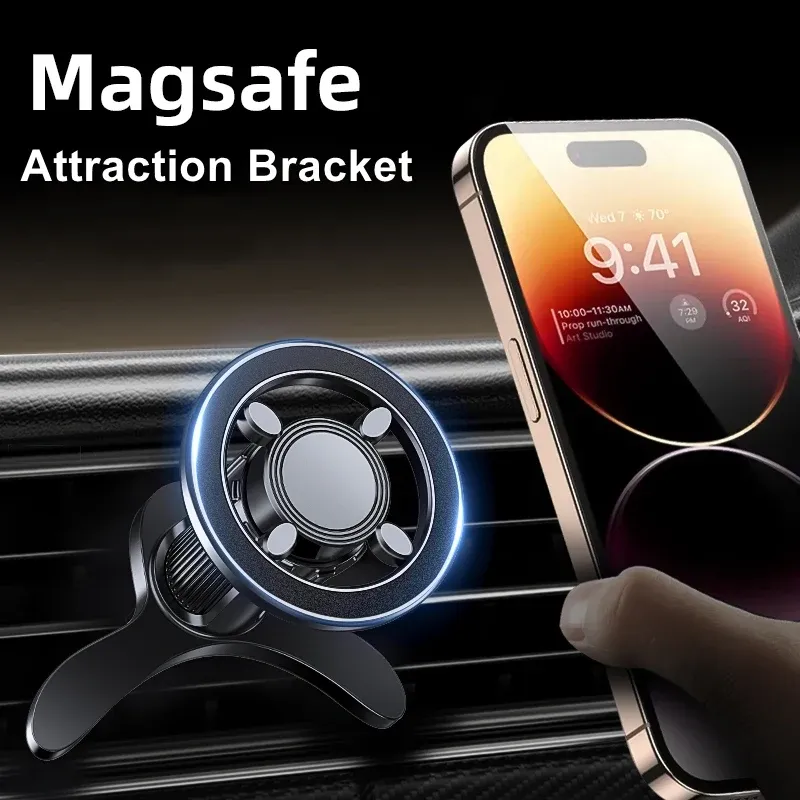 Autotelefonhalter, magnetischer Handyhalter für Auto-Telefonhalter für Lüftungsschlitze, 360 °   Rotationstelefonhalter