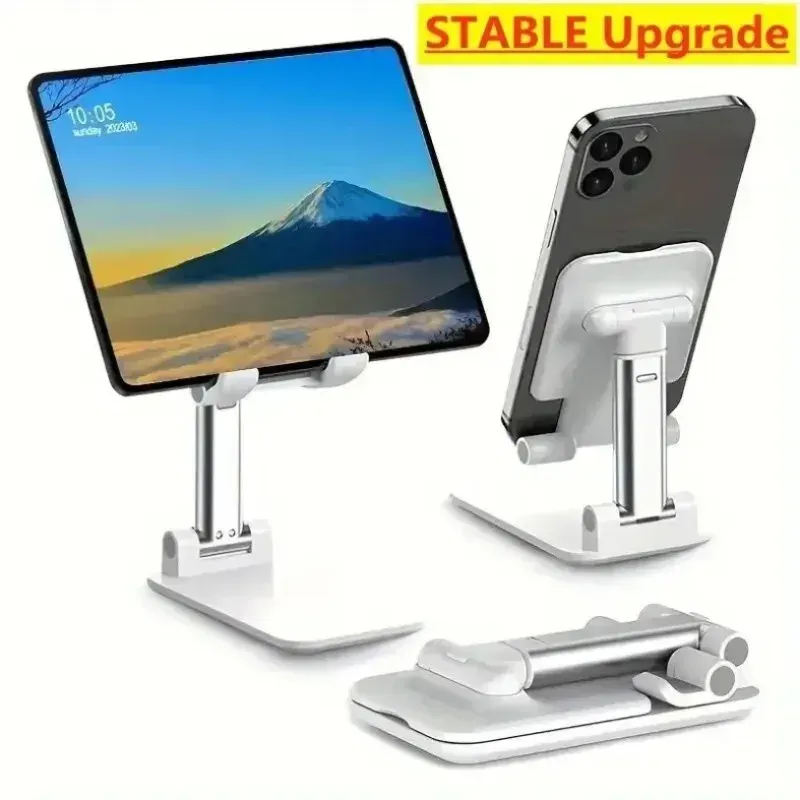 Handyhalterung Ständer Desktop Lazy Bedside Halterung Faltbar und Höhenverstellbar Multifunktionaler Teleskop-Halter