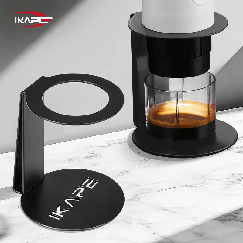 IKAPE Tragbarer Kaffeemaschinenständer, Kaffeetropfständer aus Metall, für kabellose elektrische tragbare Espressomaschine