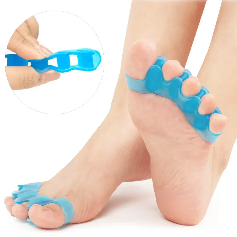 Schützender Zehentrenner, geeignet für Bunion Yoga, Gel, Silikon, Hammerzehen, Korrektor für Damen und Herren, Glätteisen, überlappend, 1 Paar