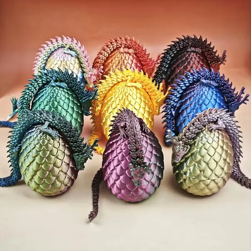 3D Mini Chinesischer Drache Überraschungsei Bewegliches Gelenk Tischdekoration Sammlergeschenke und Spielzeug Home Dragon Gelenk