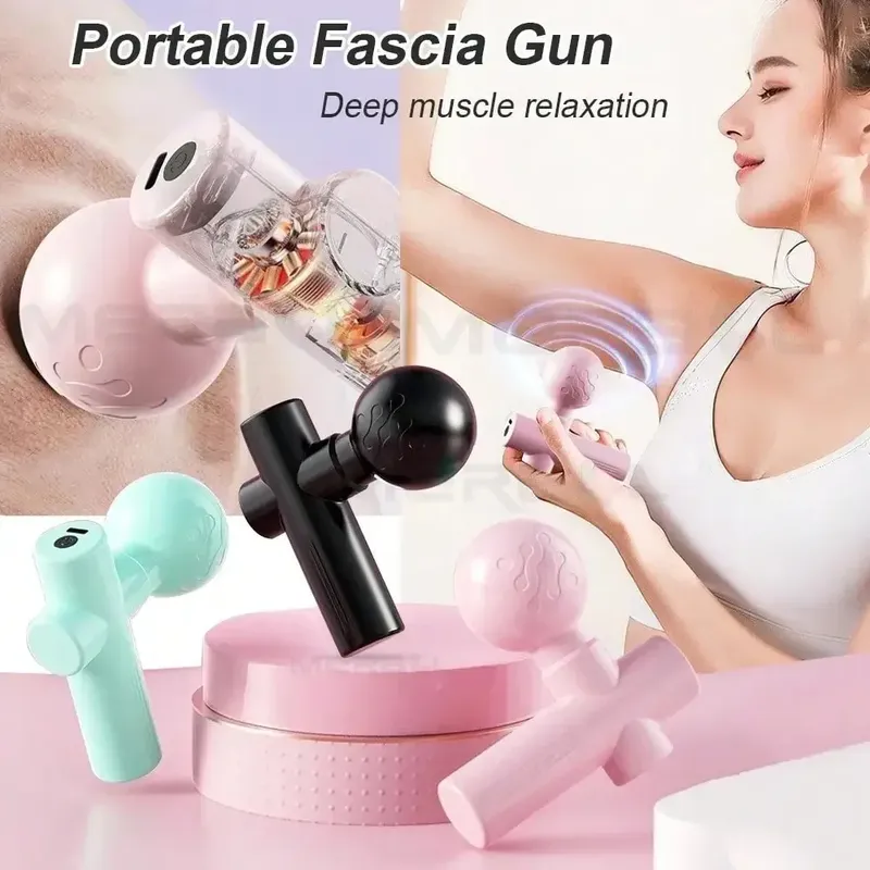 2026 Mini-Massagepistole, Faszienmaschine, Muskelentspannung, Vibrationspistole, tragbare Stangenmassage, Nackenkörper, Faszienpistole, wiederaufladbar