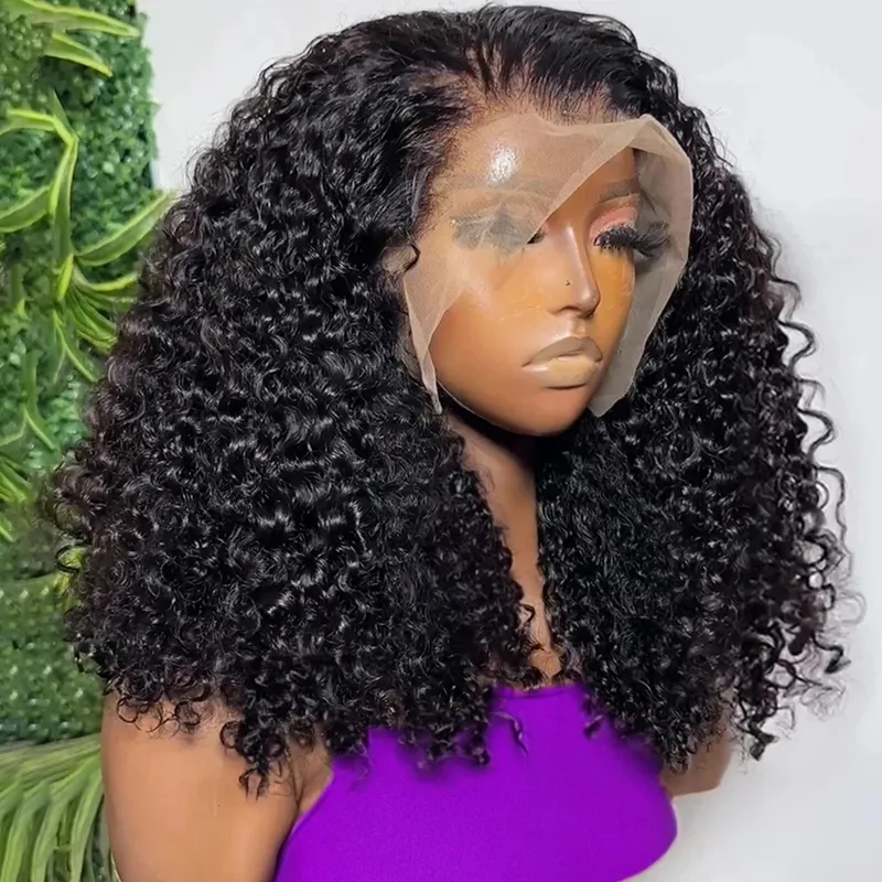 Kurze Bob Deep Water Wave 13x6 HD Lace Frontal Perücken 7x5 Glueless Curly Perücken 100 Echthaarperücke für Frauen 250 % Dichte 14 16 Zoll