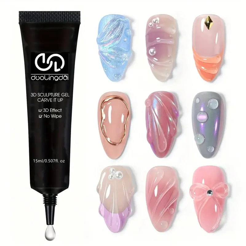 3D-Gel – Nail-Art-Modellierungsgel, geeignet für Nageldesign, Herbst und Winter, DIY-Nagelkunst zum Malen, Formen, Bildhauerei