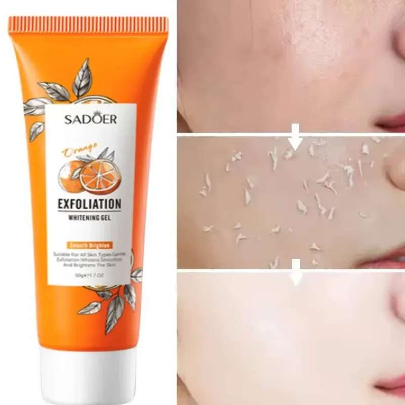 Orange Peeling Peeling Gel Gesichts Peeling Feuchtigkeitsspendende Nähren Reparatur Peelings Mitesser Entfernung Gesichts Reiniger Koreanische Kosmetik