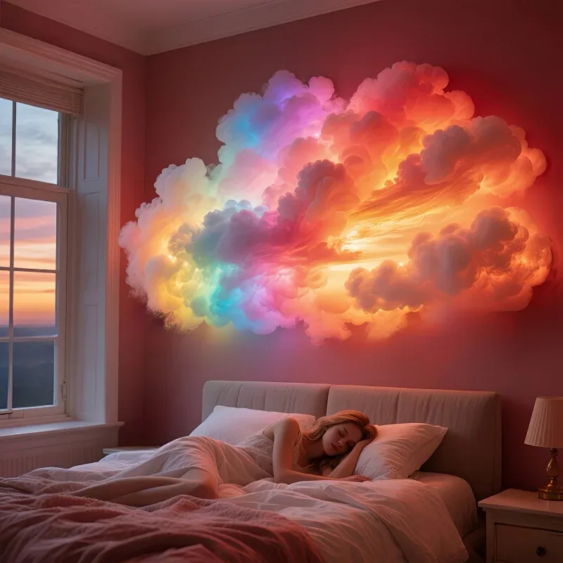 Wolken-LED-Licht für Schlafzimmer – DIY-ästhetisches Stimmungslicht, 3D-Deckenleuchte, farbwechselndes Licht, coole Sachen für Spielzimmer, Kinderzimmer-Dekoration