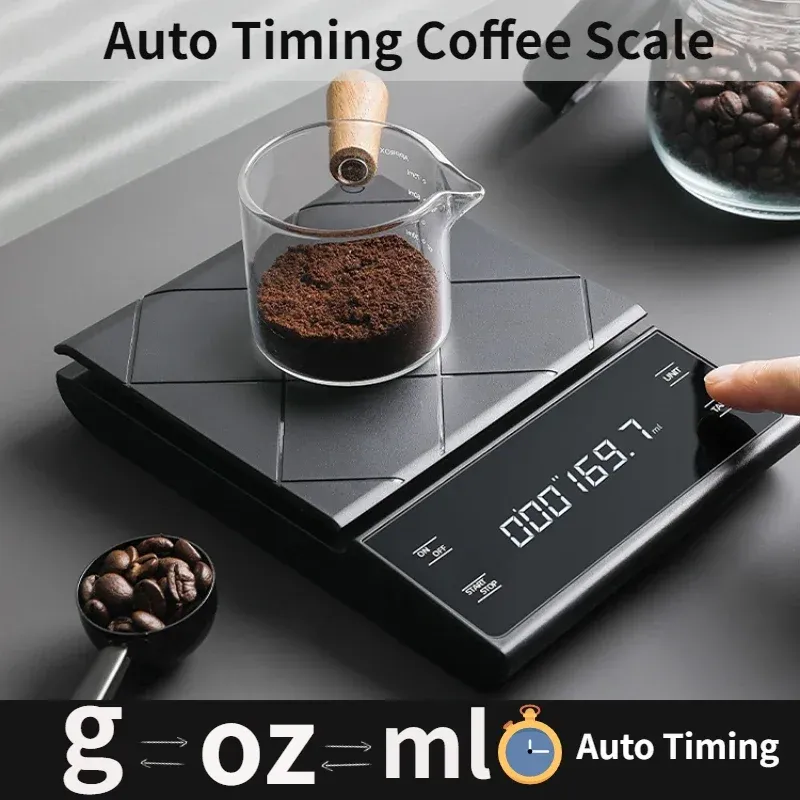 USB-Lade Küche Kaffee Waage mit Timer LED Digital oz/Ib/g Elektronische Waage Haushalt Küche Lebensmittel waage