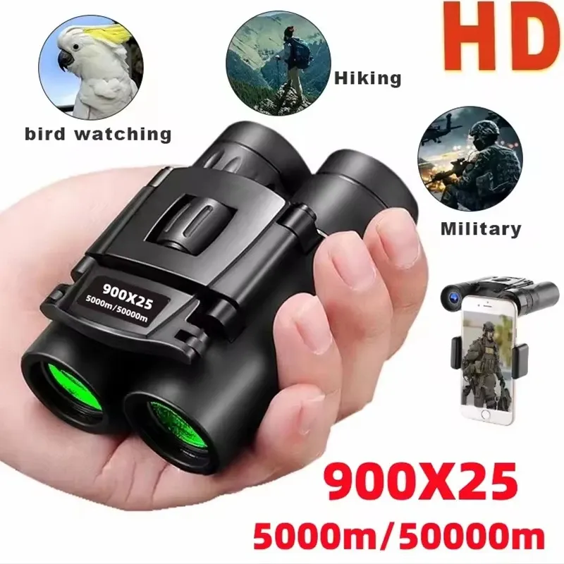 Fernglas 9000M Long Range 900x25 HD Folding Nachtsicht Mini Teleskop FMC Optik Für Jagd Sport Outdoor Camping reisen - 16.99 EUR