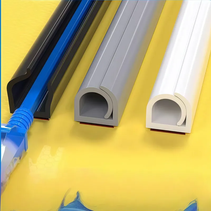 1 Stück selbstklebendes PVC-Kabelmanagementrohr, unsichtbare Bodendrahtabdeckung für Schreibtisch, Wand- und Bodeneinbau, Heimdekorationskabel C