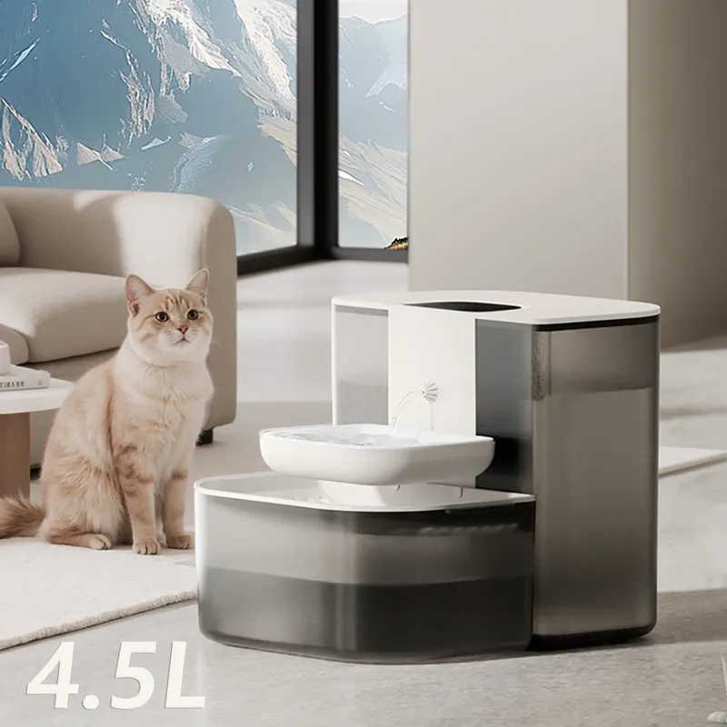 4,5 L Smart Dump Haustier Wasser Dispenser Fernbedienung Automatische Drahtlose Wasser Trinker Katze Wasser Feeder Kätzchen Heizung Brunnen