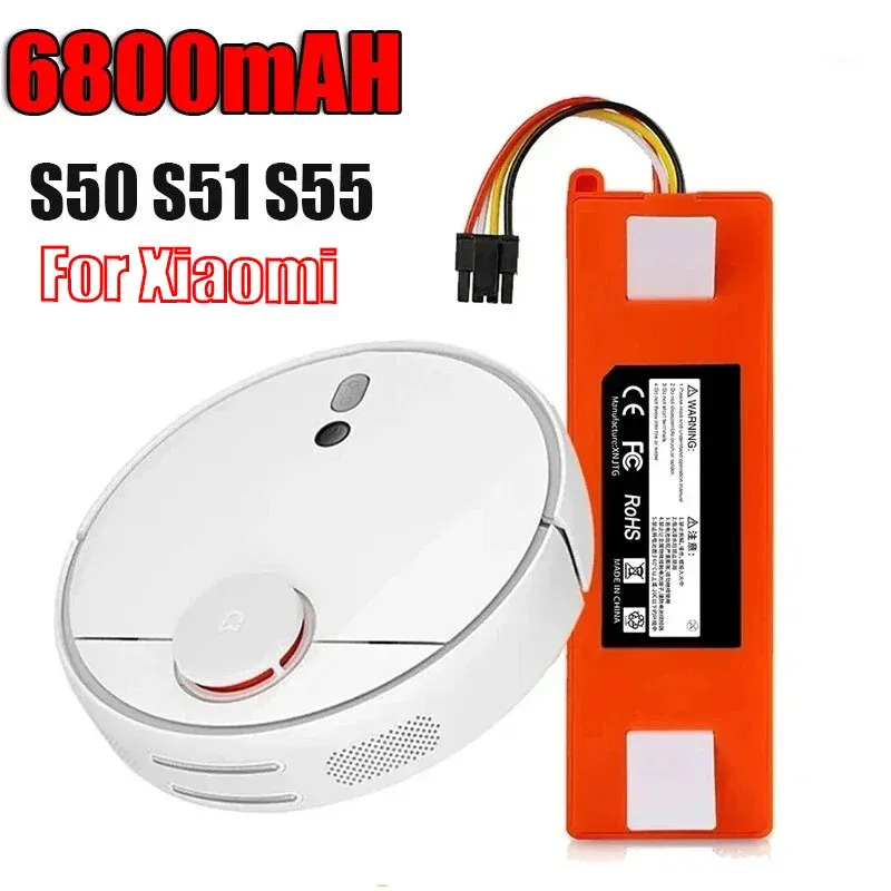 6800 mah 14,4 V Li-Ion für Xiaomi Roboter Roborock S50 S51 S55 S5 MAX S6 Batterie für Roboter Staubsauger ersatz Batterie