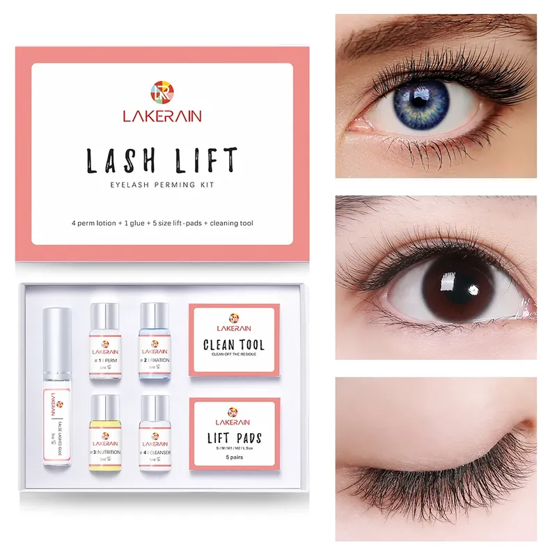 Lakerain Lash Lift Kit Heben Wimpern Semi Permanent Curling Dauerwelle Welle Wimpern Dauerwelle Wimpern Enhancer Make-Up-Tools