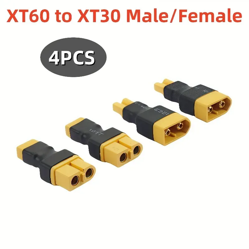 4PCS XT60 zu XT30 Stecker Adapter Konverter Stecker Männlich/Weiblich für FPV Drone RC Lipo NiMH Batterie Ladegerät ESC Zubehör