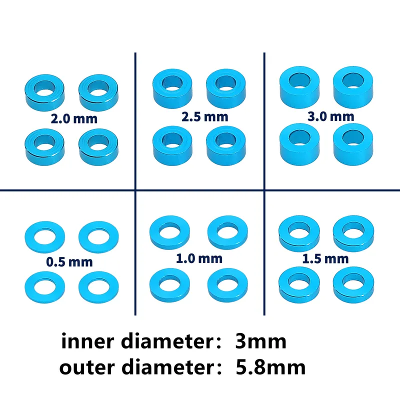 24 stücke M3 Schraube Spacer Set 3mm Schrauben Flache Dichtung Unterlegscheibe Spacer Für RC Auto TAMIYA 53539 TT02 TT01 XV01 XV02 HSP WLtoys HPI YOKOMO