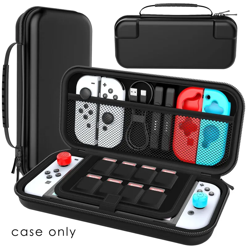Tragetasche für Switch OLED-Gehäuse, kompatibel mit NS, Switch/Switch OLED-Tragetasche mit mehr Platz für NS und OLED