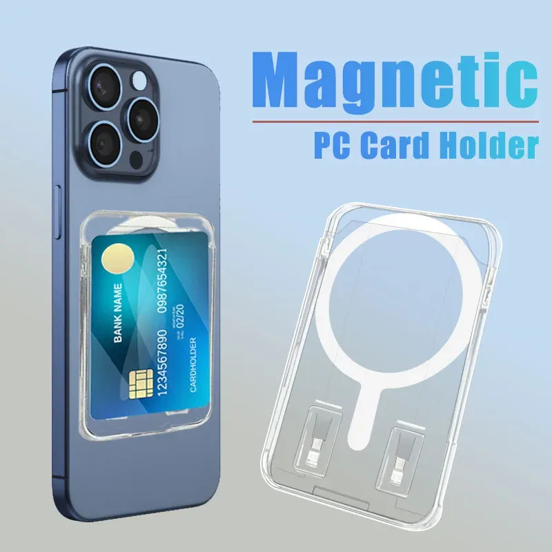 Transparenter Kartenhalter für MagSafe für iPhone 17 16 13 15 14 12 Pro Max Air Plus, Harte PC Kratzfeste Handytasche