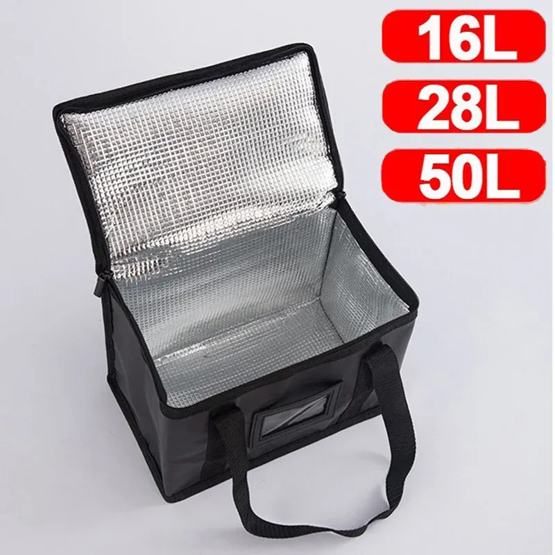 1 Stück Große Isolierte Picknicktasche, Thermische Lebensmittel-Kühltasche für Outdoor-Camping und Strand, Auslaufsichere Tragbare Kühltasche mit Reißverschluss