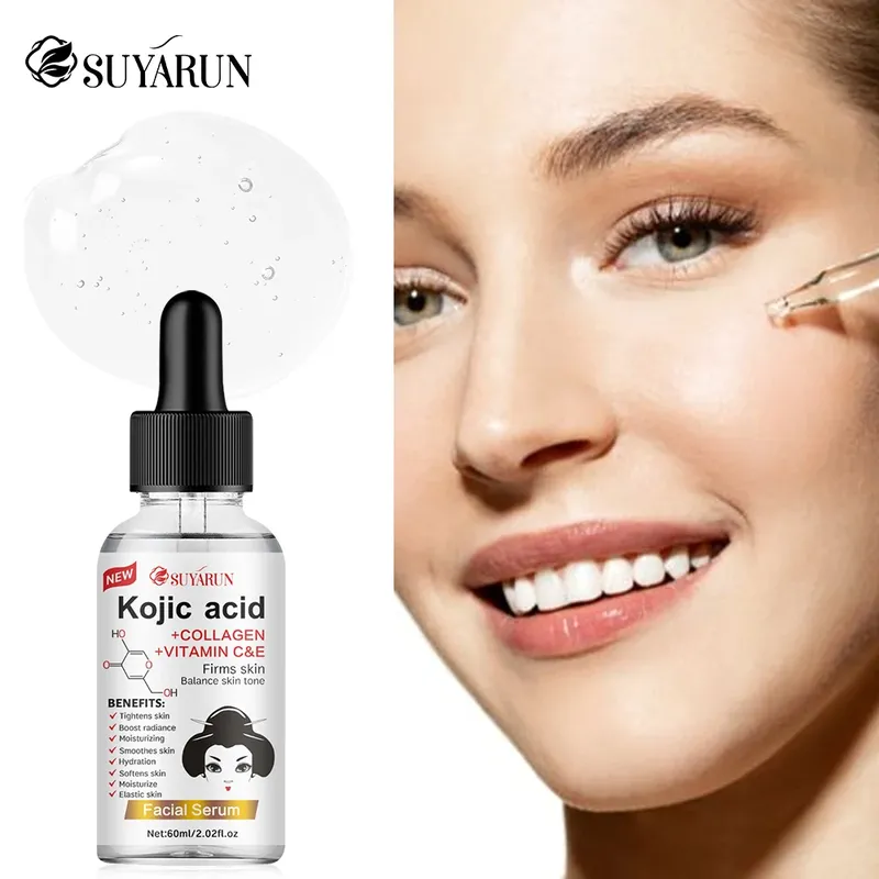 SUYARUN Propolis VITAMIN E & Kojic Acid Gesichtsserum – Aufhellende Anti-Aging-Behandlung, verblasst dunkle Flecken, veribt den Hautton.