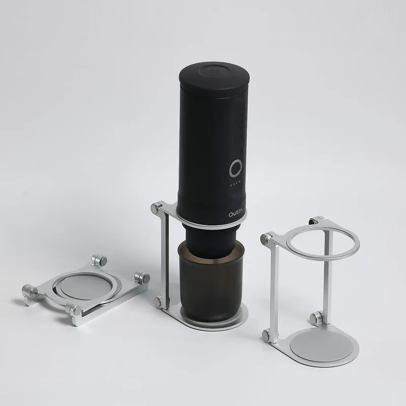Faltbarer tragbarer Kaffeemaschinenständer aus Aluminiumlegierung, Espressomaschine, Unterstützung für Outin Nano/Cera+ Espresso-Halter