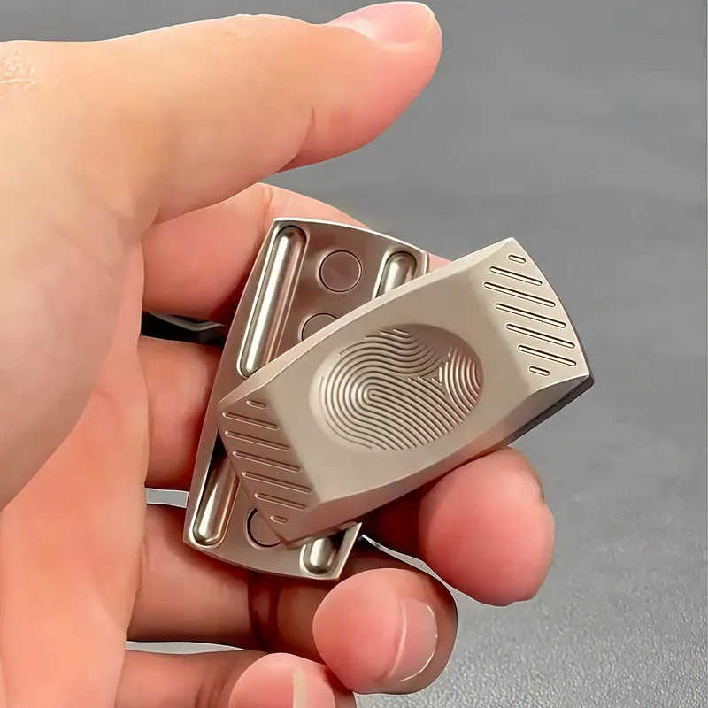 Fingerabdruck-Magnetischer Haptischer Slider EDC Fidget-Slider Metall-Fidget-Spielzeug ADHS-Tool Angst- und Stressabbau-Spielzeug für Erwachsene