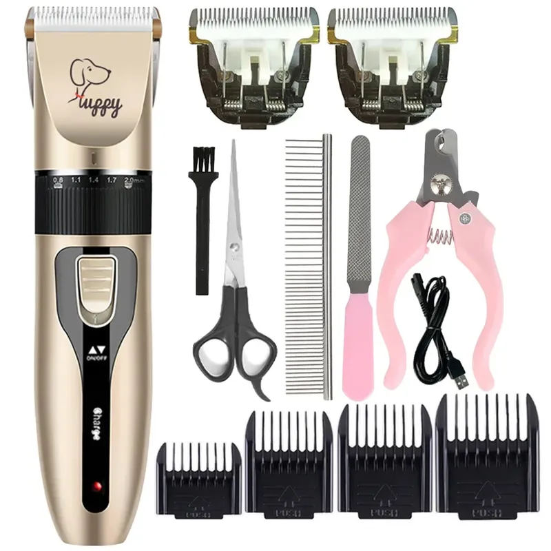 Hundeschermaschine Haustier/Katze/Kaninchen Haarschneidemaschine Pflege Haarschnitt Professioneller Trimmer Rasierer Set Haustiere Schnurlos wiederaufladbar Promotionen - 8.76 EUR