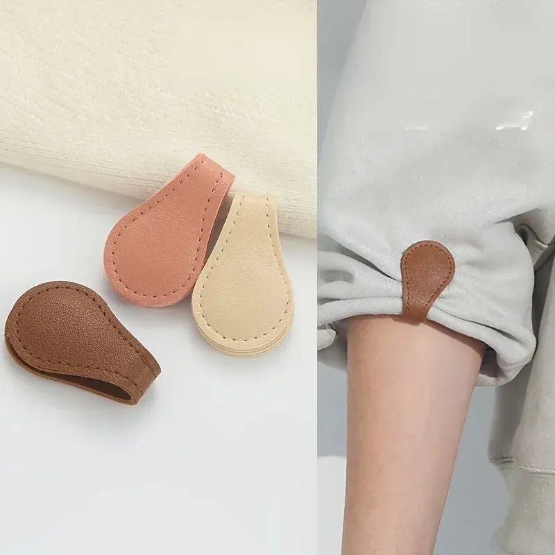 Feste magnetische Schnalle für Hosenbeine, abnehmbare, nagelfreie und nahtfreie Beinrückziehschnalle aus Leder, Nähwerkzeuge, Zubehör