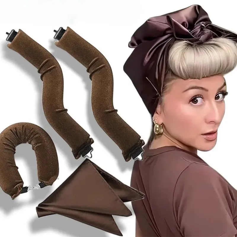 Weiche Flexi Heatless Lockenwickler Lockenstab Stirnband Keine Hitze Lockenwickler Lazy Curls mit Haken Schlafen Stangen Haar Styling Werkzeuge