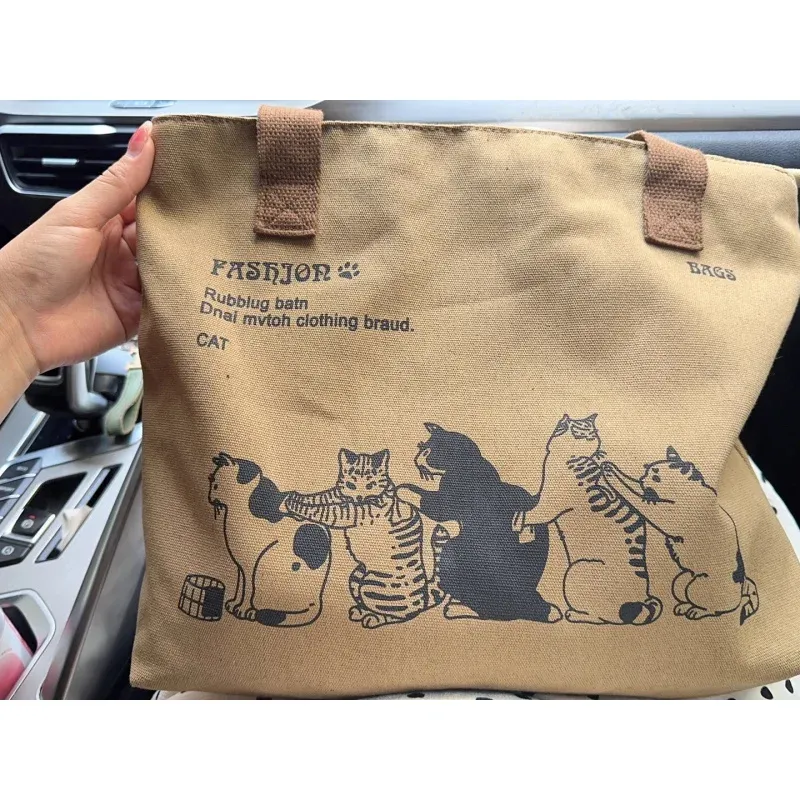 Damen-Tragetasche aus Segeltuch, großes Fassungsvermögen, niedliche Geschenke, Schultertasche mit Reißverschluss für Arbeit, Büro, tägliche Einkäufe