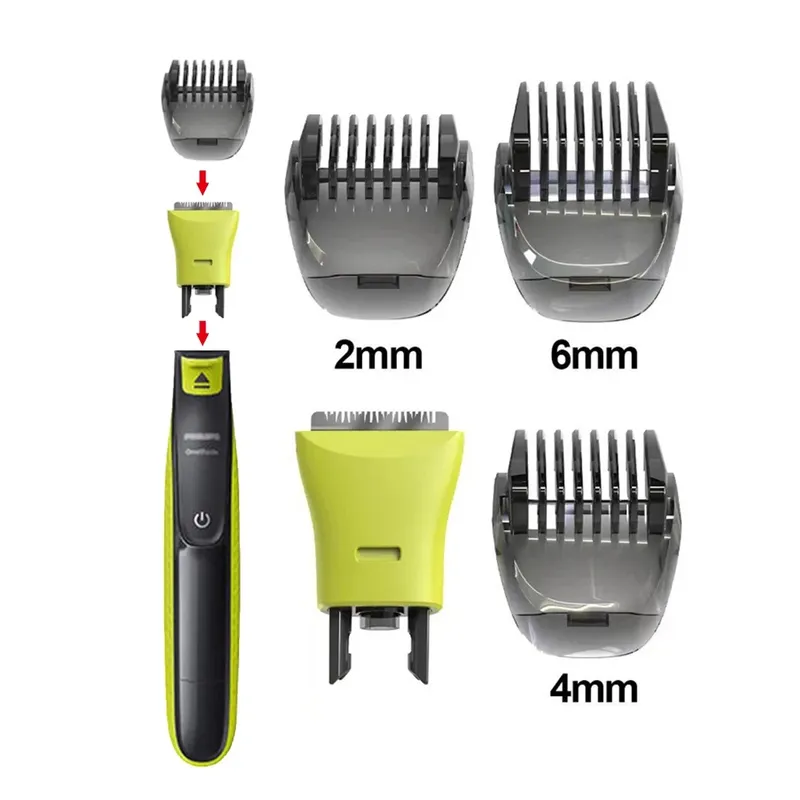 Koteletten-Trimmklingen für Philips One Blade QP2520 QP2630 QP2834 QP6510 QP6520 QP6531 Hybrid-elektrischer Bartschneider