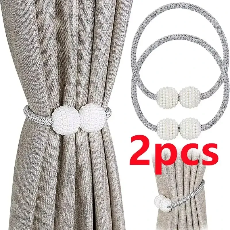 1/2PCS Perle Magnetische Vorhang Clip Vorhang Halter Raffhalter Schnalle Clips Hängen Ball Schnalle Raffhalter Vorhang decor Zubehör