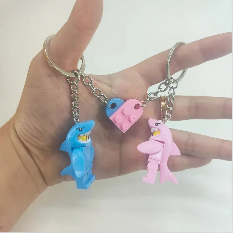Paar-Schlüsselanhänger-Set – passende rosa und blaue Anime-Schlüsselanhänger-Charms für Verliebte, süße Tasche/Auto-Dekoration, Geschenk für Sie und Ihn