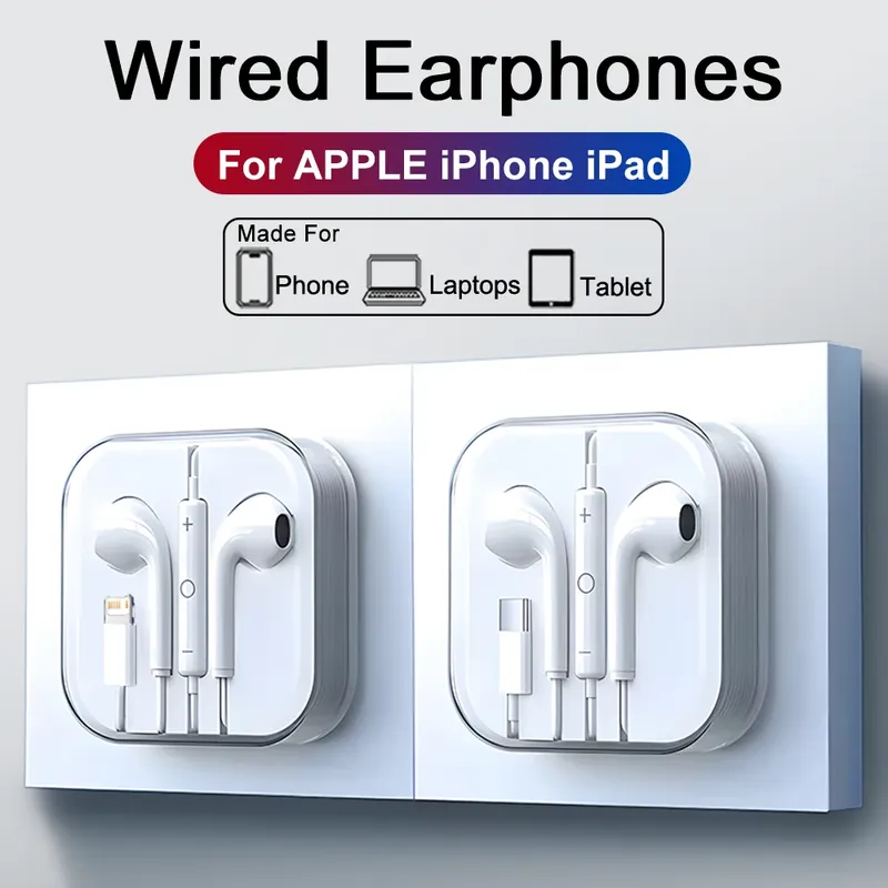 TypeC Ohrhörer für iPhone 17 Air 16 15 14 13 12 11 Pro Max iPad verdrahtet Ohrhörer 3,5mm Tablet Laptops Kopfhörer Telefon zubehör