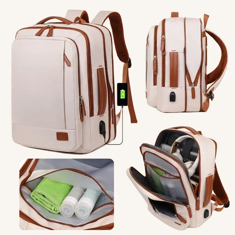 Frauen Business Rucksack Wasserdichte Laptop Computer Pack Weekender Pendler Tasche Mit USB Port College Student Taschen Reise Daypack