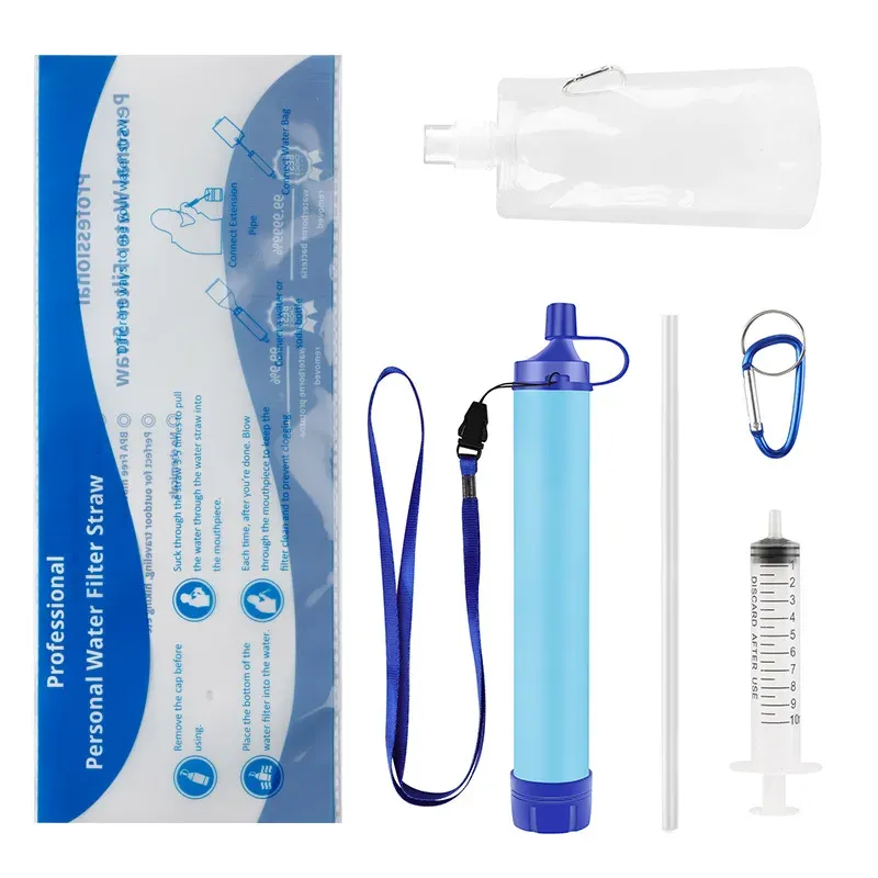 Outdoor-Wasserfilter – Überlebens-Wasserfilter Kompakter Tragbarer Reiniger für Camping, Wandern & Notfallvorsorge