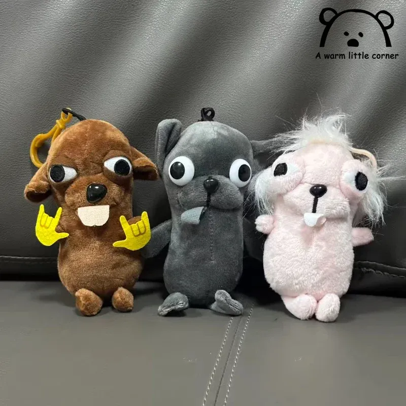 Niedlicher und bezaubernder Chihuahua-Welpen-Plüschanhänger, hässlicher und süßer kreativer Hund, Plüschtier, Rucksack, abstrakter Plüsch-Schlüsselanhänger, Geschenk
