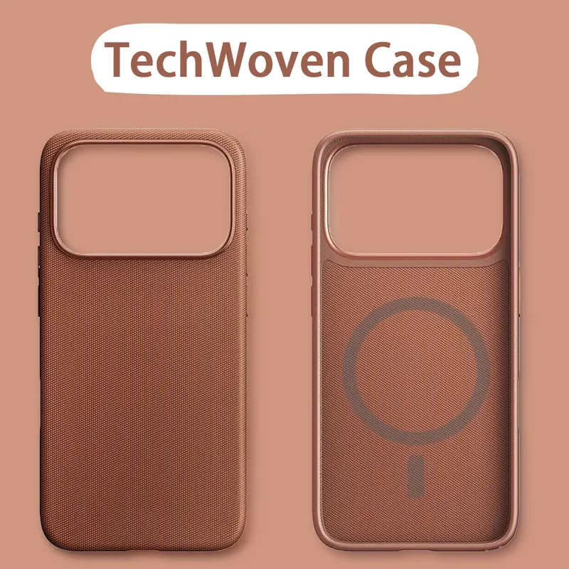 Luxuriöse technische gewebte magnetische Adsorptionshülle für iPhone 17 Air 16 15 14 13 Pro Max TechWoven für Magsafe Wireless Charging Cover