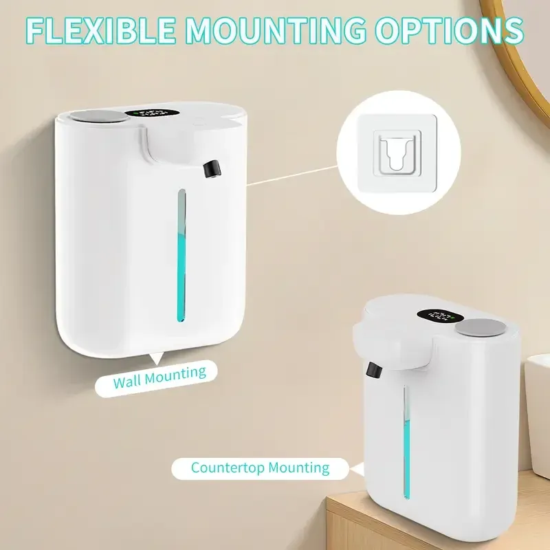 500 ml großes Fassungsvermögen, 9 Stufen, verstellbarer Schaum/Flüssigkeit, IPX5, wasserdicht, elektrischer Infrarot-Induktions-Seifenspender mit automatischem Sensor