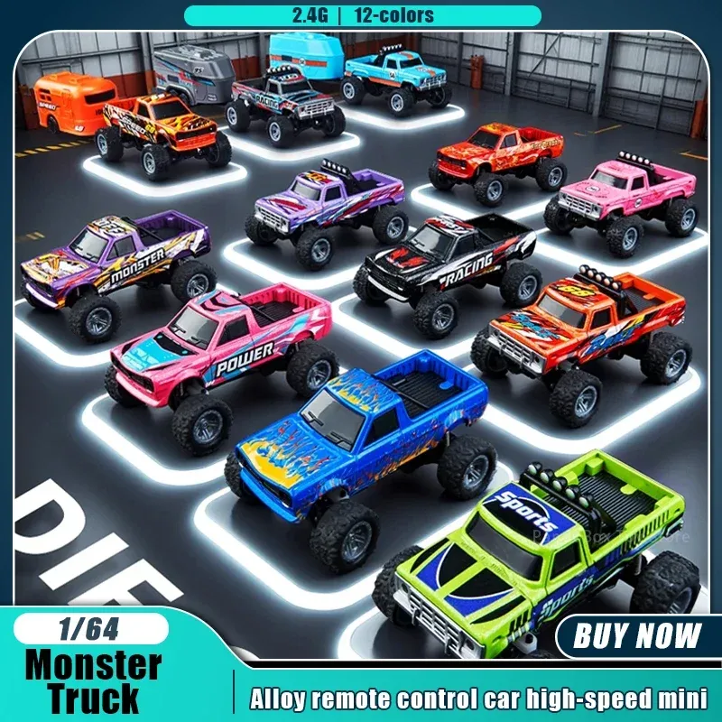 Neues RC-Auto, MINI-Legierung, 1/64 ferngesteuertes Auto, bequem zu tragen, 60 Minuten Arbeitszeit, Kindergeschenke, elektronisches Spielzeug