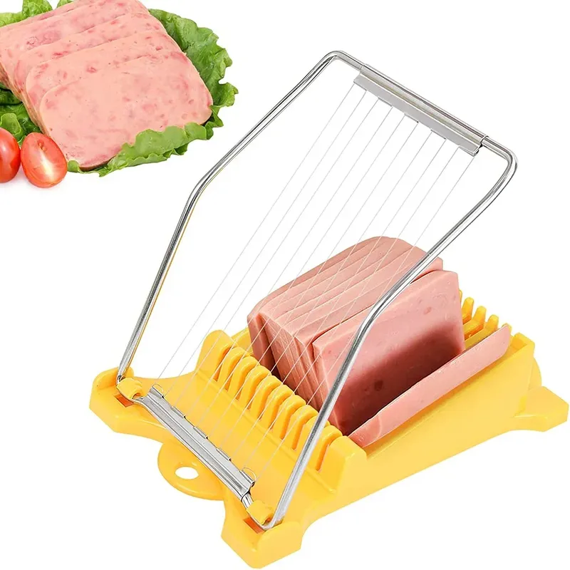 Mittagessen Fleisch Eierschneider Edelstahl Multifunktions-Lebensmittel Bananenkäse Erdbeerschneider Küchenhelfer