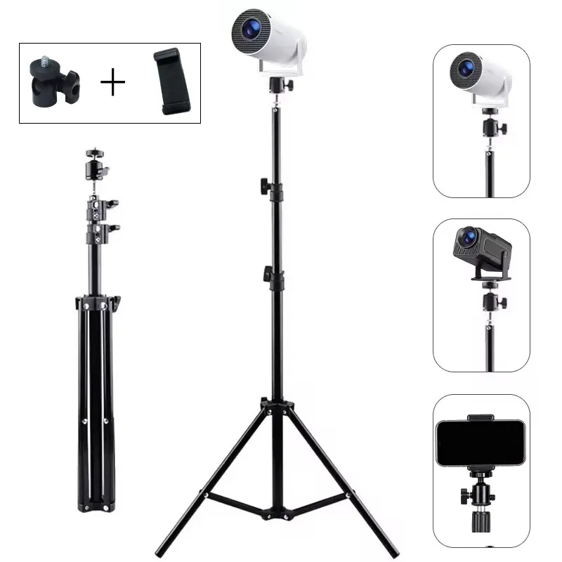 Xiaohui 50 cm-160 cm universelle tragbare Halterung für HY300 Mini-Projektor-Stativhalterung, max. belastbar, 3,3 Pfund